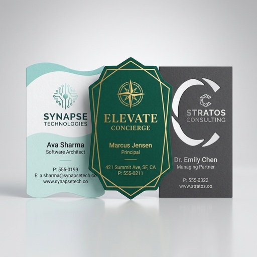 Die cut visiting card